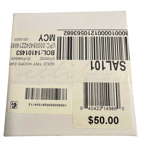 ETTIKA
18K Gold Plated Small Huggie Hoop Set - Picture 3 of 4